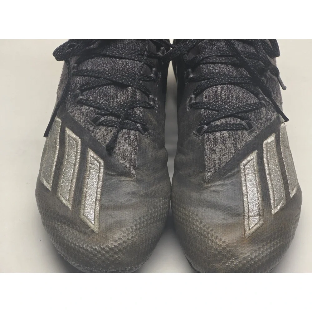 Adidas Adizero 8.0 Football Cleats Mens 11 Black Silver EF8632 Primeknit Mid